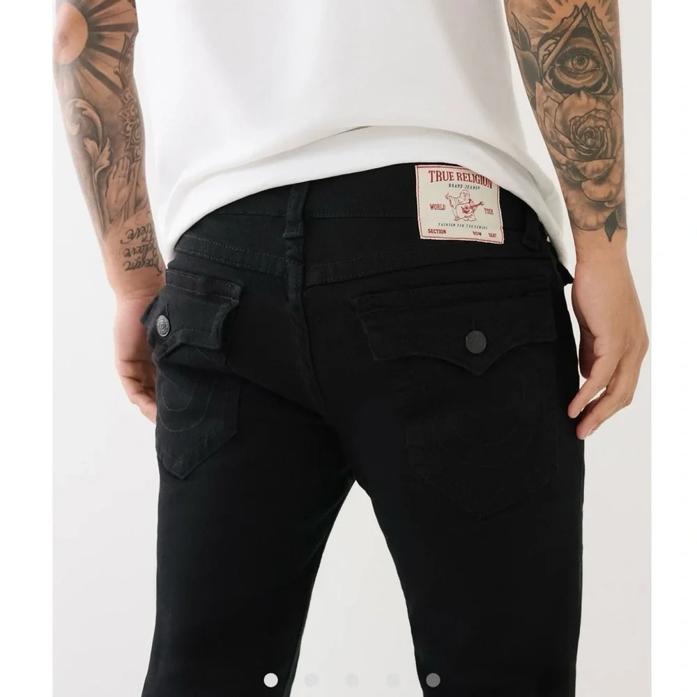True Religion Rocco Skinny Black Jean 33